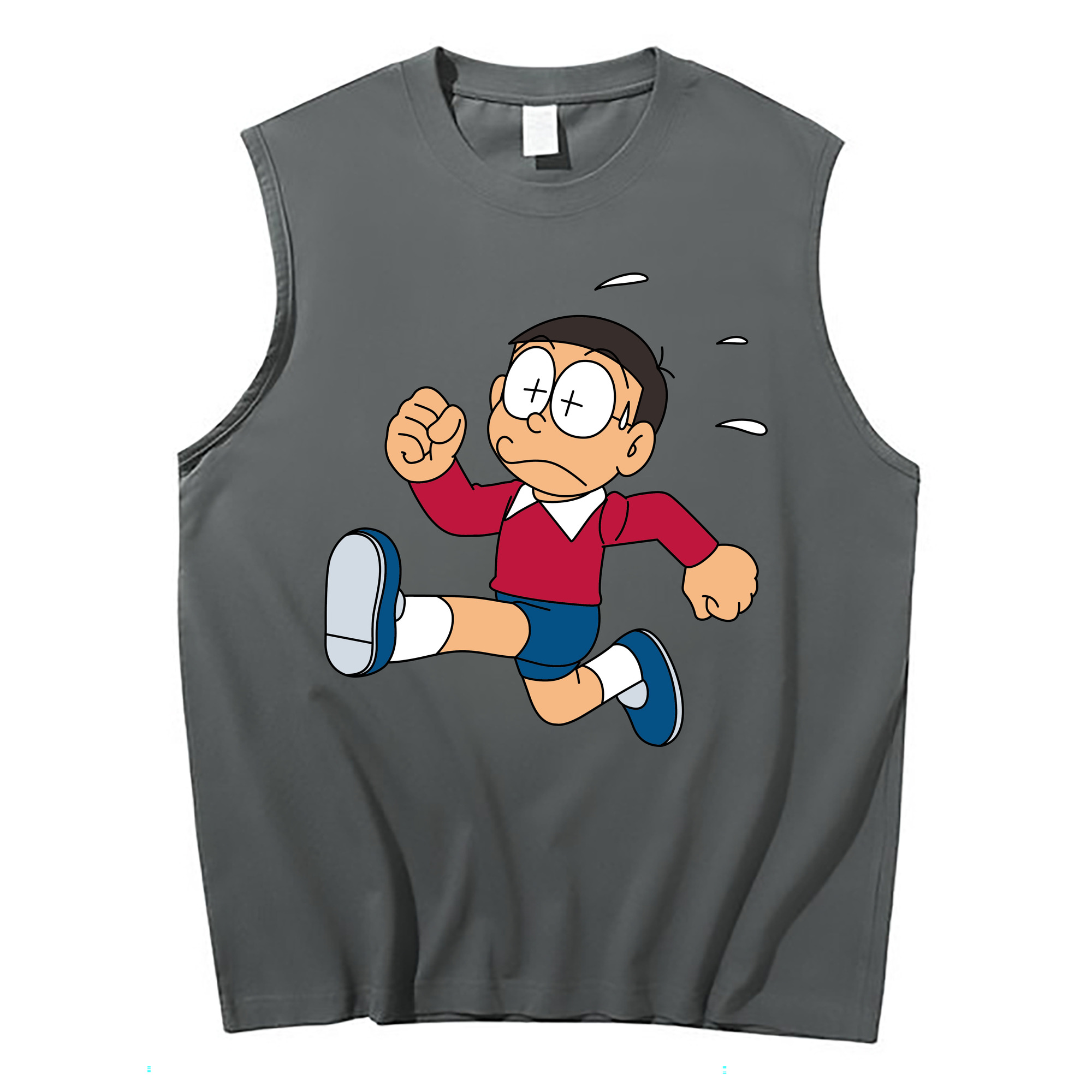 （画像用） ドラえもん 野比 のび太 Doraemon Nobita Nobi コットン100％タンクトップ（フロントプリント）
